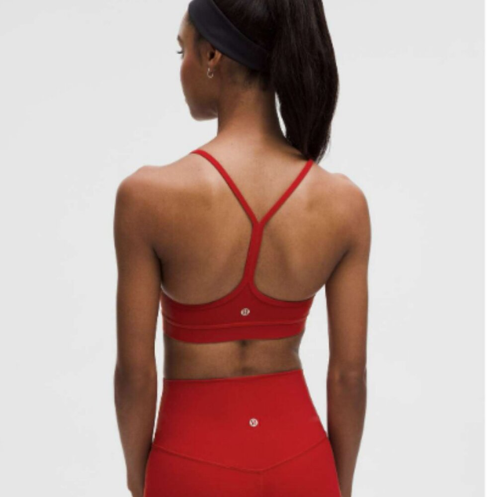 NWT Lululemon Flow Y Nulu Raspberry Bra Size 8